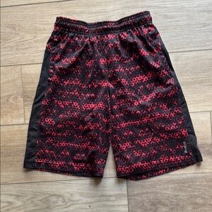 Reebok Kids Black and Red Patterned Shorts
